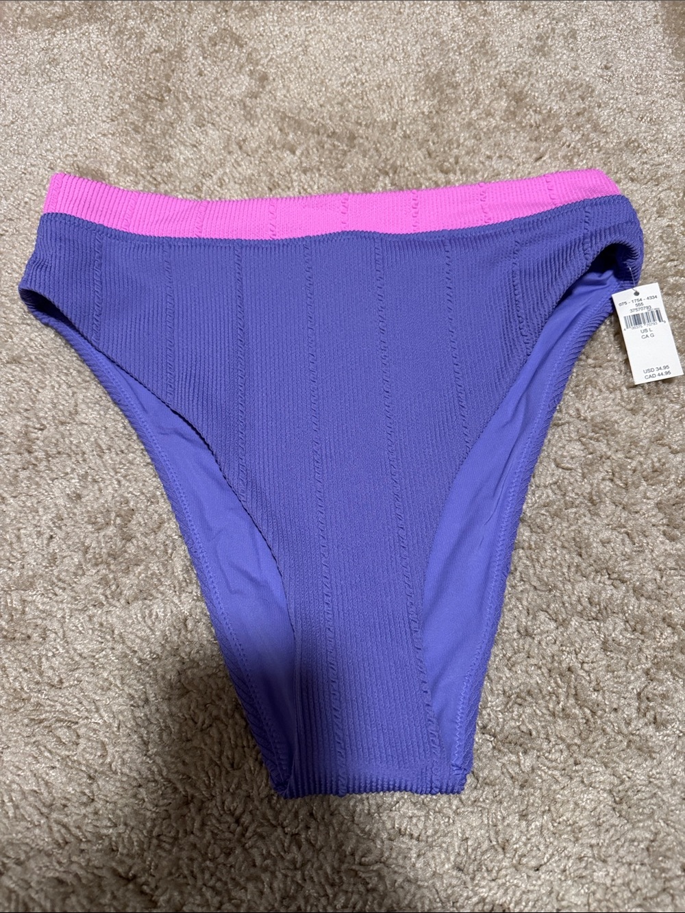 aerie high cut cheeky crinkle bikini bottom
